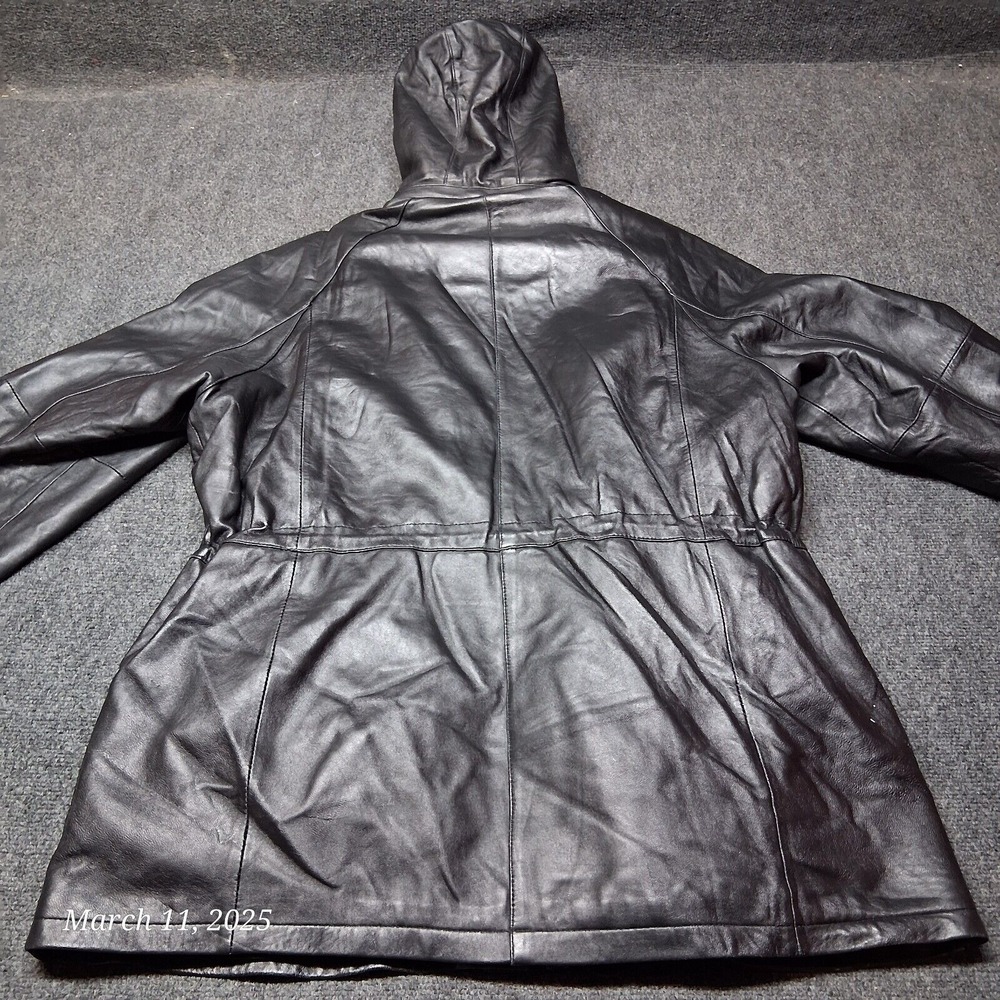 VTG Bromley Northern Glades Soft Leather Jacket Women XL Black W Zip Out Lining - Picture 6 of 8